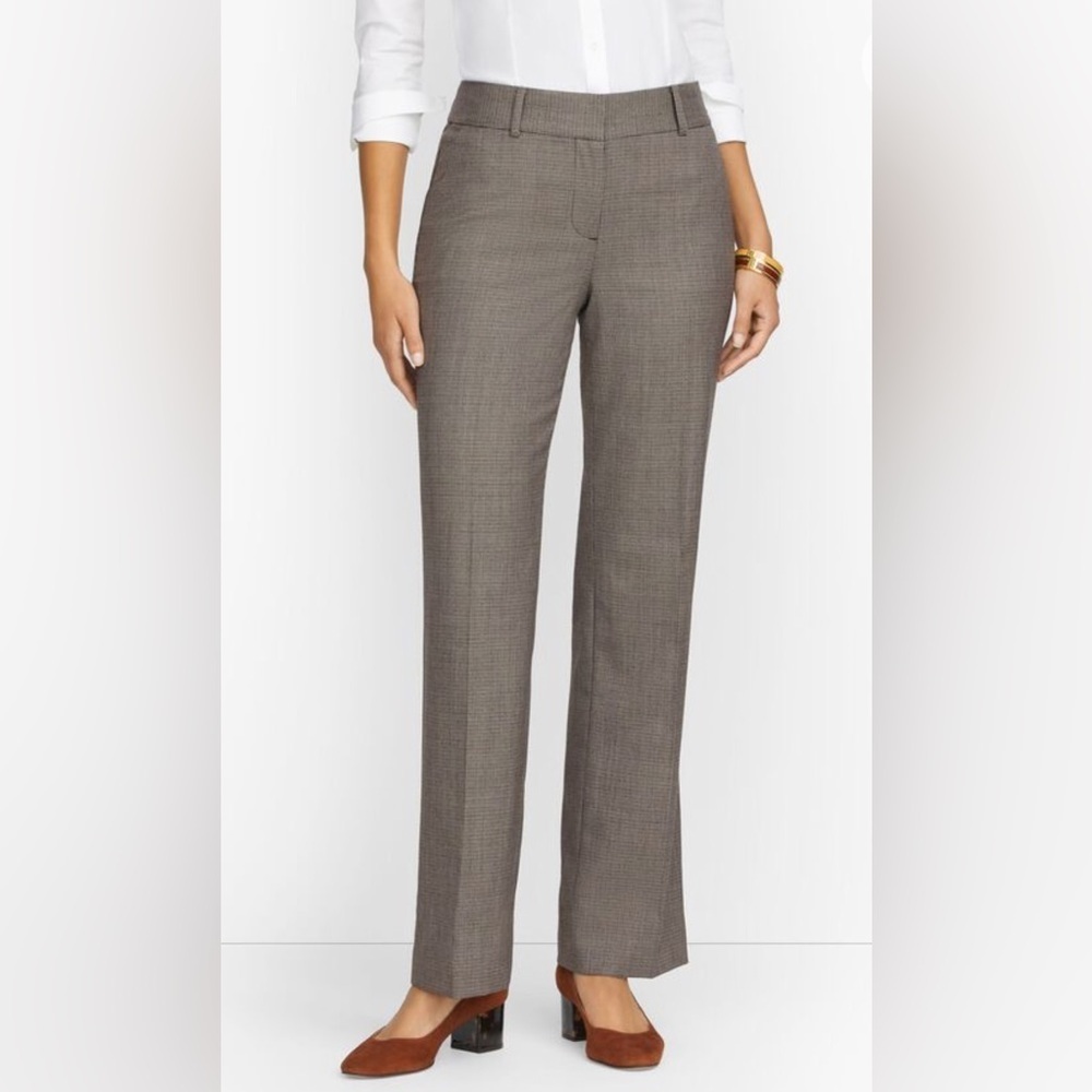 Talbots Newport Trouser Pants Curvy Fit - Houndstooth Sz 12 Petite